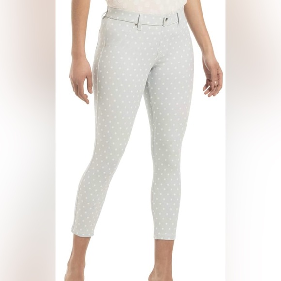 Light Blue Polka Dot Jeggings - Picture 1 of 8